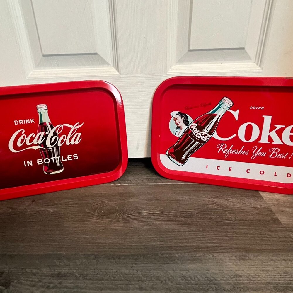 Coca Cola Metal Trays